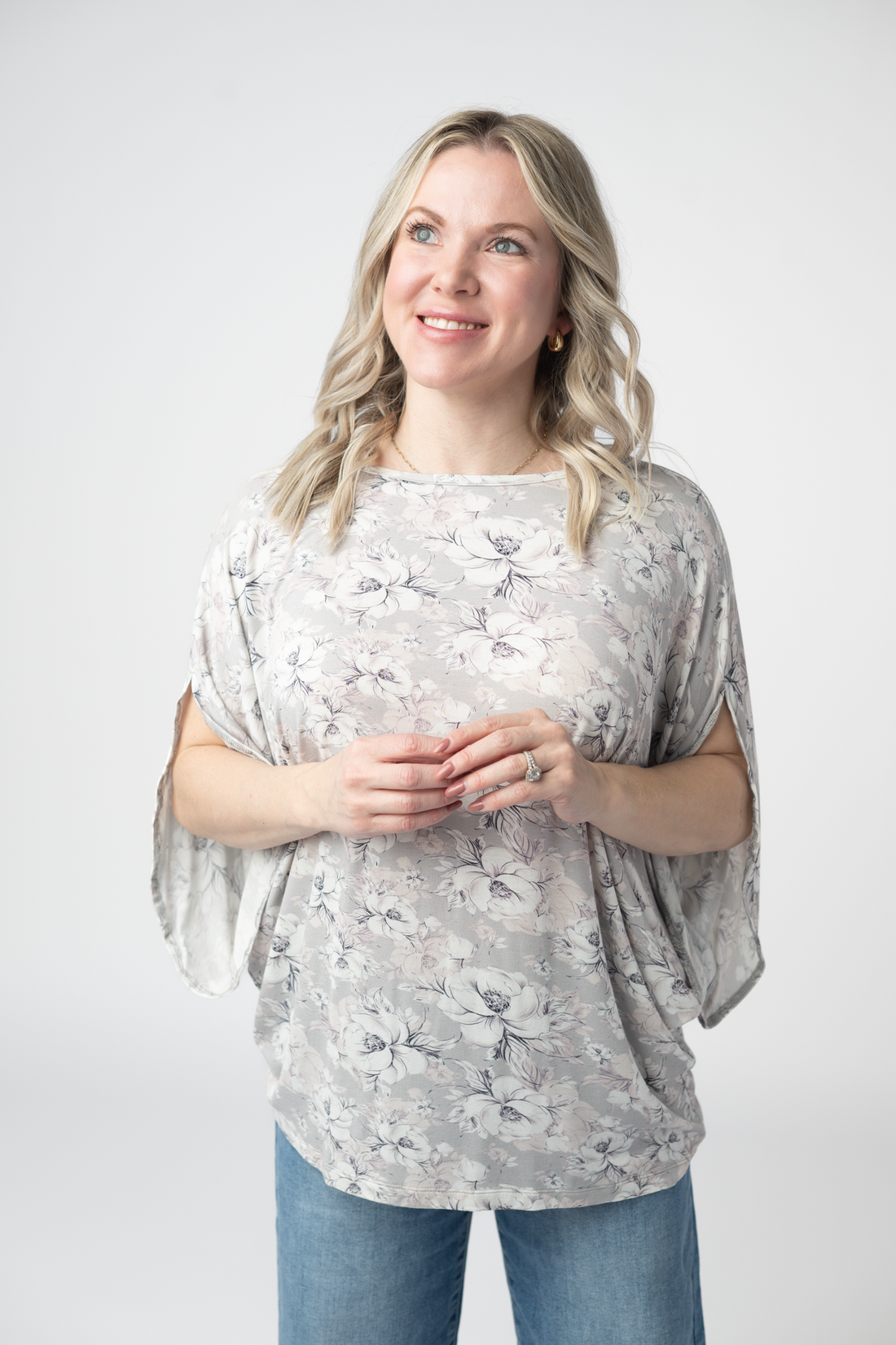 IN STOCK Darcy Dolman - Vintage Grey Floral FINAL SALE