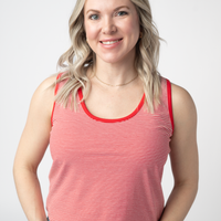 IN STOCK Micro Striped Tank - Red FINAL SALE
