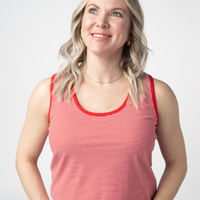 IN STOCK Micro Striped Tank - Red FINAL SALE