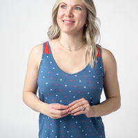 IN STOCK Poppy Tank - Blue Freedom Stars FINAL SALE
