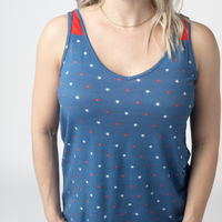 IN STOCK Poppy Tank - Blue Freedom Stars FINAL SALE