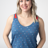 IN STOCK Poppy Tank - Blue Freedom Stars FINAL SALE
