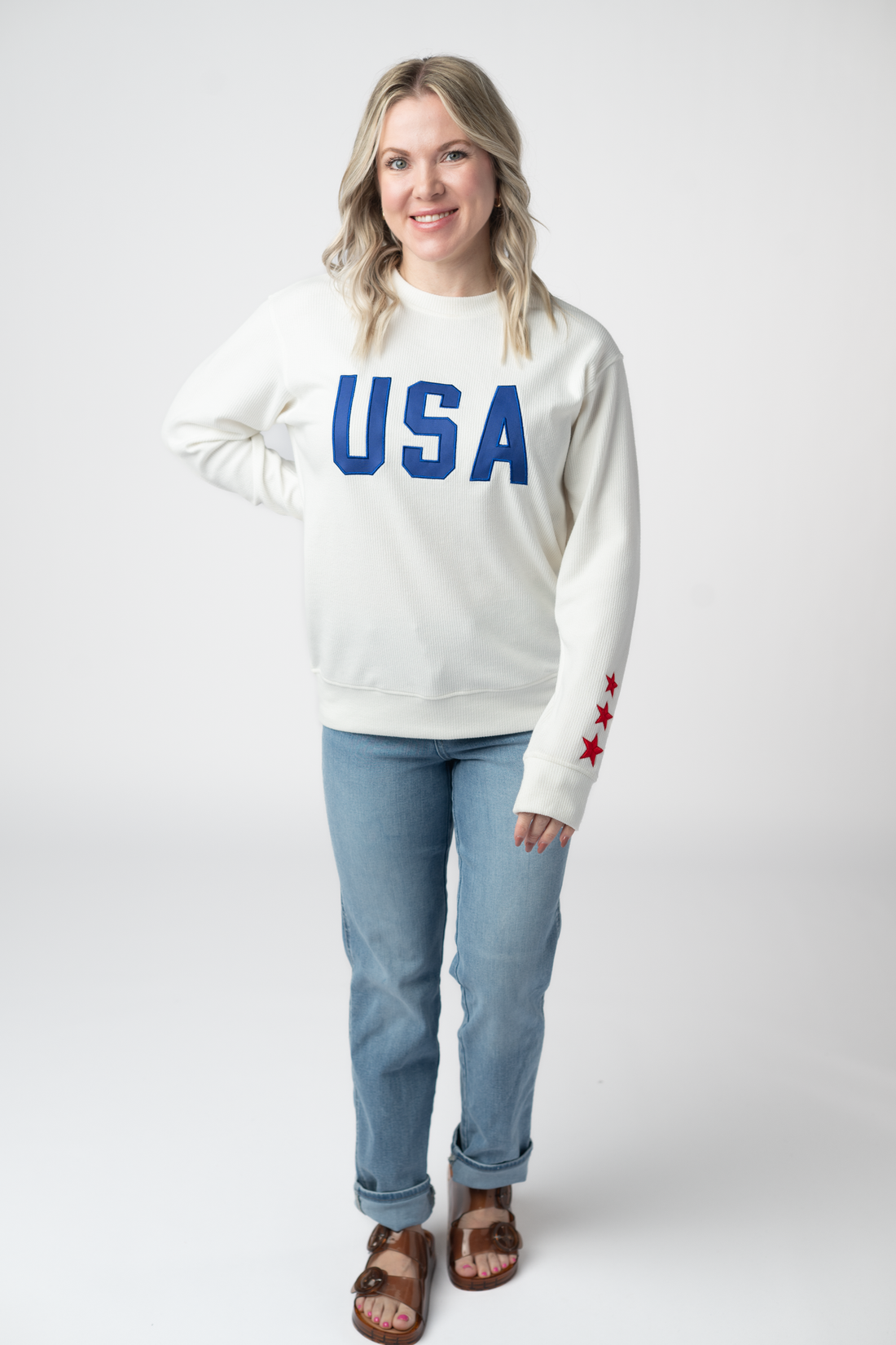 IN STOCK USA Pullover - White