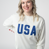 IN STOCK USA Pullover - White