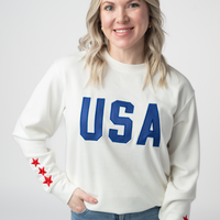 IN STOCK USA Pullover - White