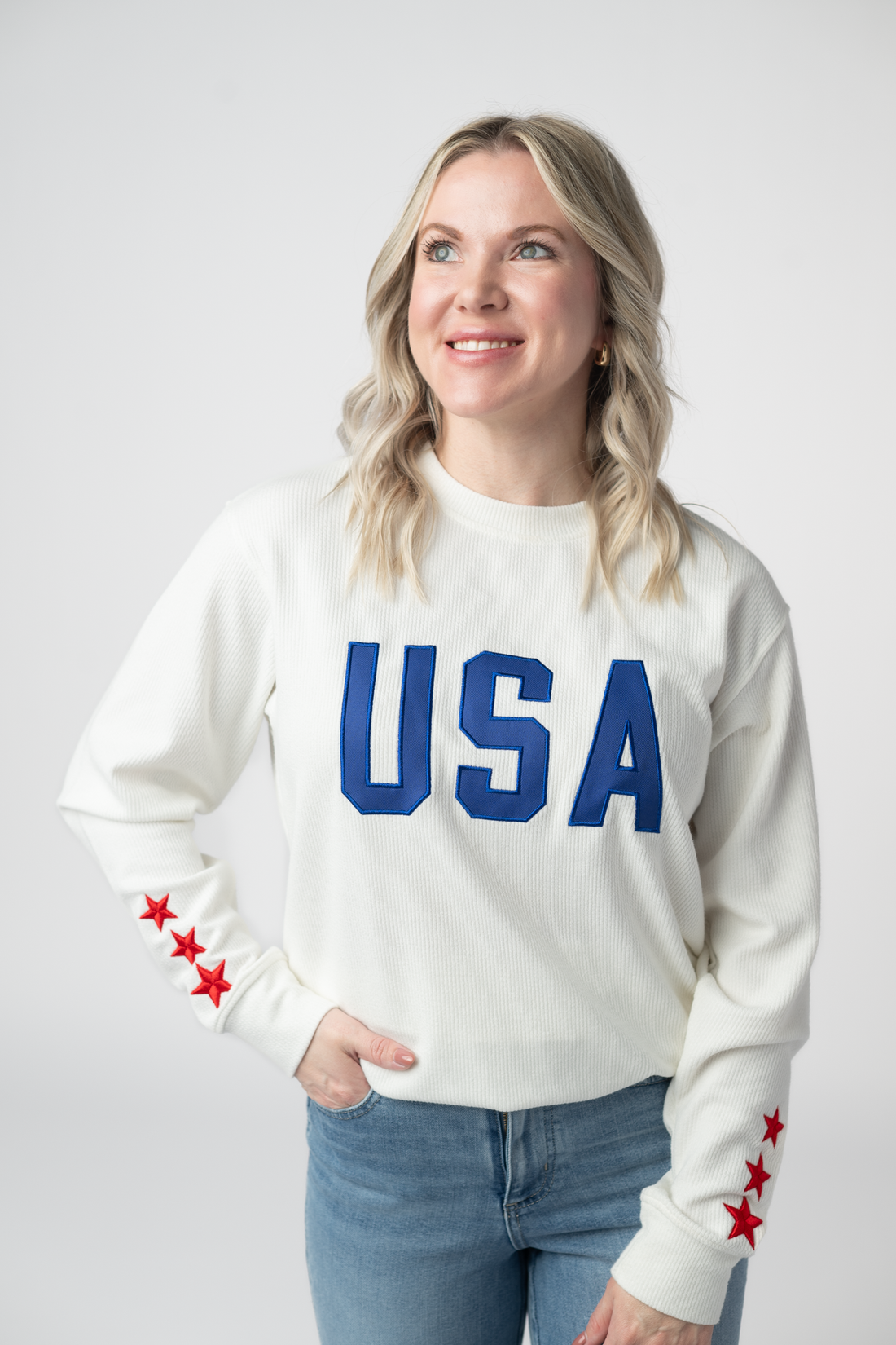 IN STOCK USA Pullover - White