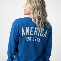IN STOCK America Pullover - Blue FINAL SALE