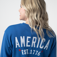 IN STOCK America Pullover - Blue FINAL SALE