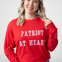 IN STOCK Corrine Embroidered Pullover Top - Patriot at Heart FINAL SALE
