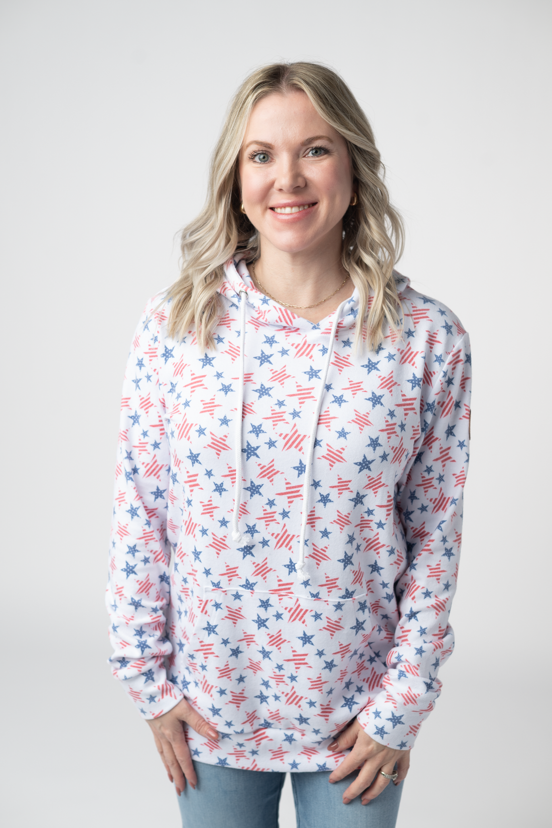 IN STOCK Hailey Pullover Hoodie - American Stars and Stripes