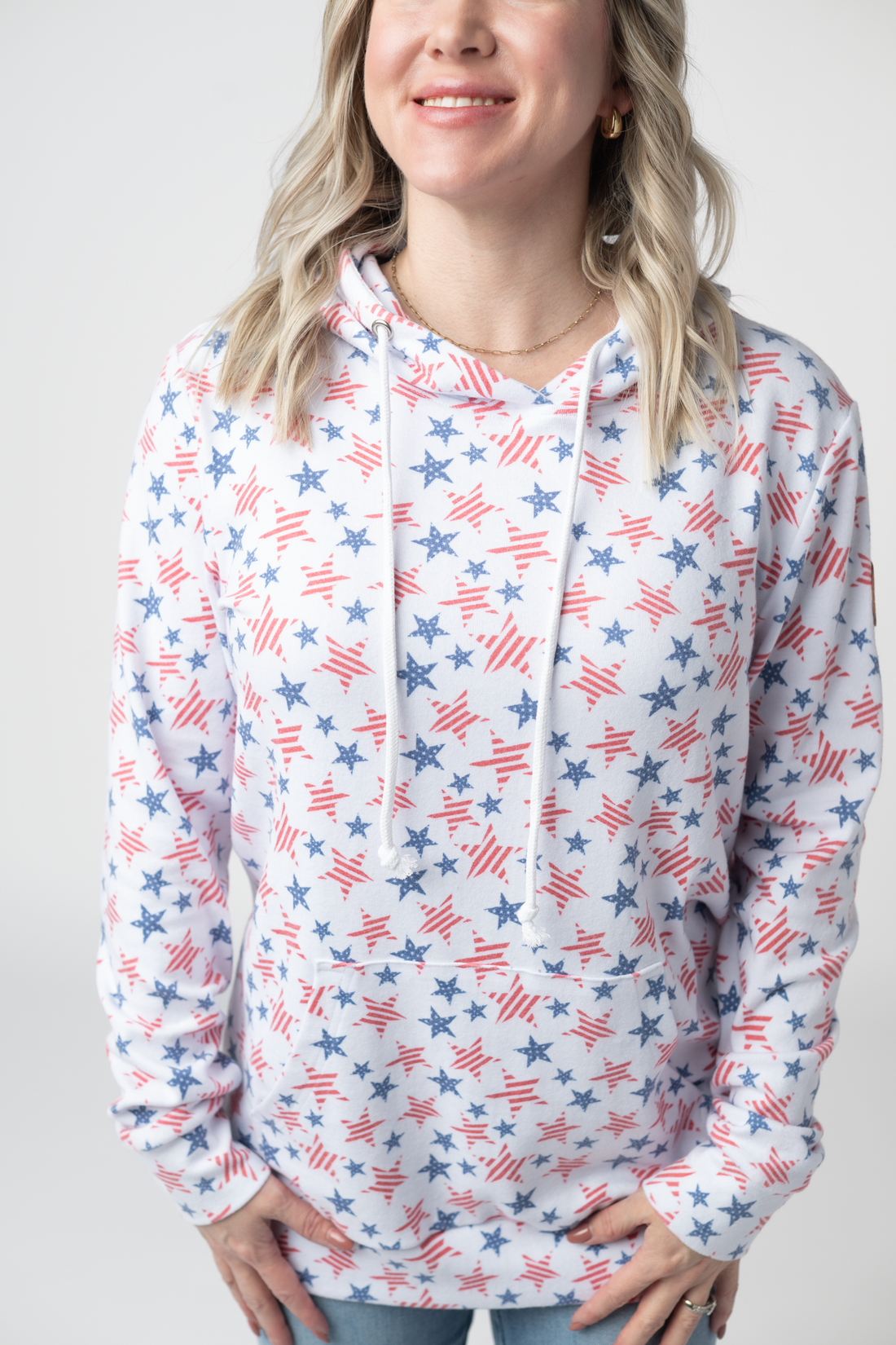 IN STOCK Hailey Pullover Hoodie - American Stars and Stripes