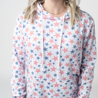 IN STOCK Hailey Pullover Hoodie - American Stars and Stripes
