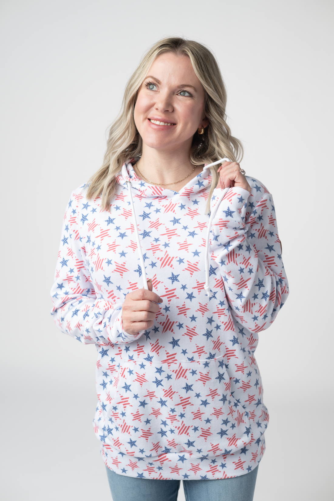 IN STOCK Hailey Pullover Hoodie - American Stars and Stripes