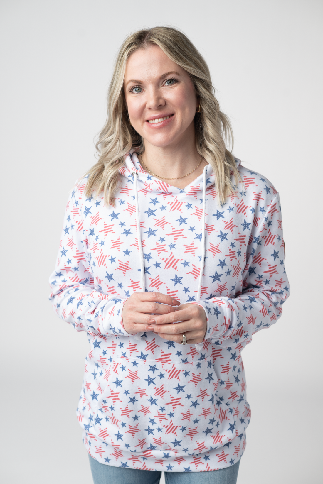 IN STOCK Hailey Pullover Hoodie - American Stars and Stripes