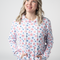 IN STOCK Hailey Pullover Hoodie - American Stars and Stripes