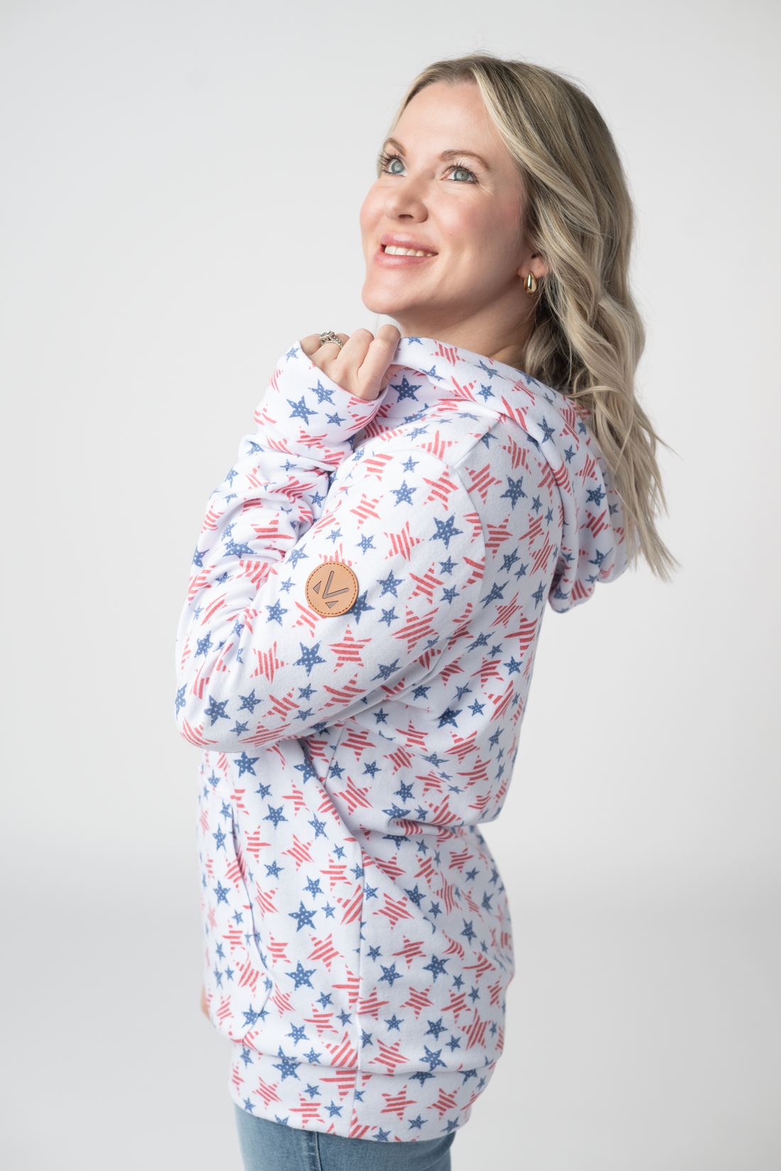 IN STOCK Hailey Pullover Hoodie - American Stars and Stripes