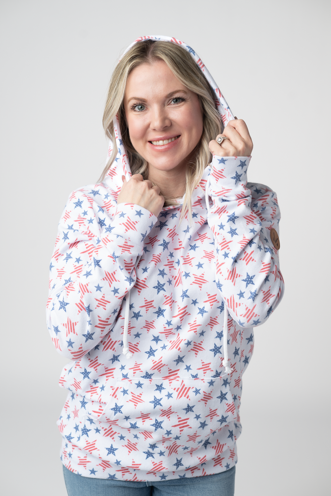 IN STOCK Hailey Pullover Hoodie - American Stars and Stripes