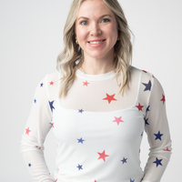 IN STOCK Mesh Long Sleeve Top - Stars