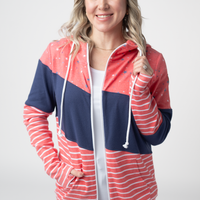 IN STOCK Colorblock Fullzip - Liberty Stars, Navy, and Stripes Trio FINAL SALE
