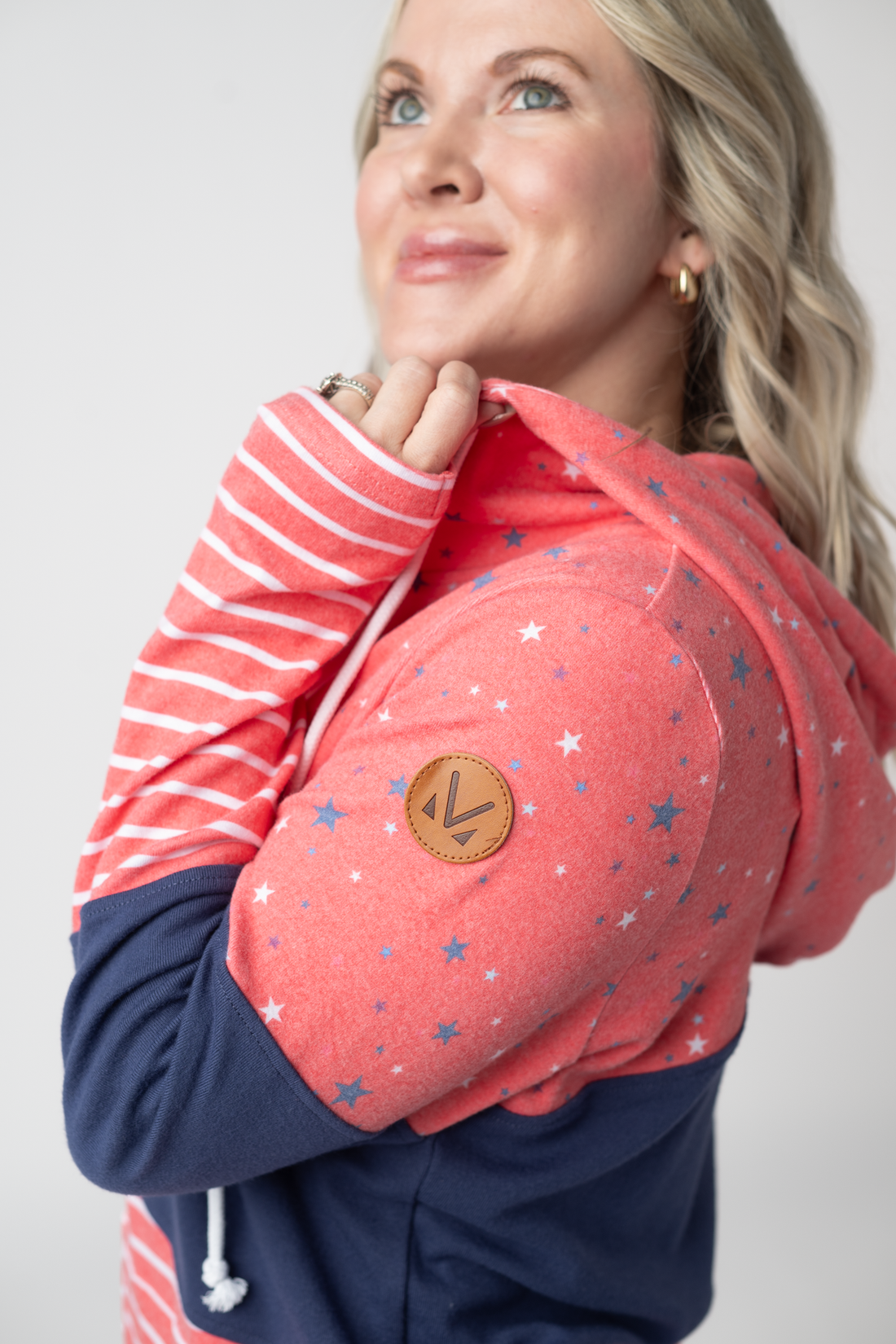 IN STOCK Colorblock Fullzip - Liberty Stars, Navy, and Stripes Trio FINAL SALE