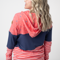 IN STOCK Colorblock Fullzip - Liberty Stars, Navy, and Stripes Trio FINAL SALE