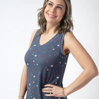 IN STOCK Noelle Tank - Navy Liberty Stars FINAL SALE