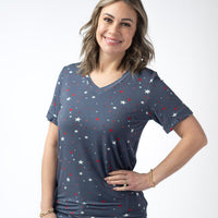 IN STOCK Sophie Top - Blue Liberty Stars FINAL SALE