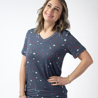 IN STOCK Sophie Top - Blue Liberty Stars FINAL SALE