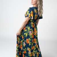 IN STOCK Harley High-Low Dress - Navy Citrus FINAL SALE