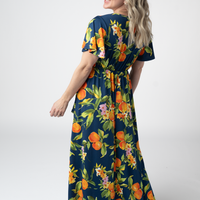 IN STOCK Harley High-Low Dress - Navy Citrus FINAL SALE