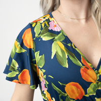 IN STOCK Harley High-Low Dress - Navy Citrus FINAL SALE