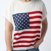 IN STOCK American Flag Open Knit Top FINAL SALE