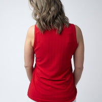 IN STOCK Mila Zipper Tank - Red