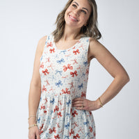 IN STOCK Renee Ruffle Tank Top - American Bows FINAL SALE