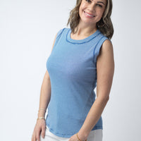 IN STOCK Morgan Micro Striped Tank - Blue