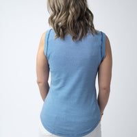 IN STOCK Morgan Micro Striped Tank - Blue