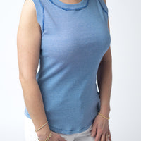 IN STOCK Morgan Micro Striped Tank - Blue