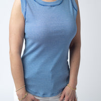 IN STOCK Morgan Micro Striped Tank - Blue