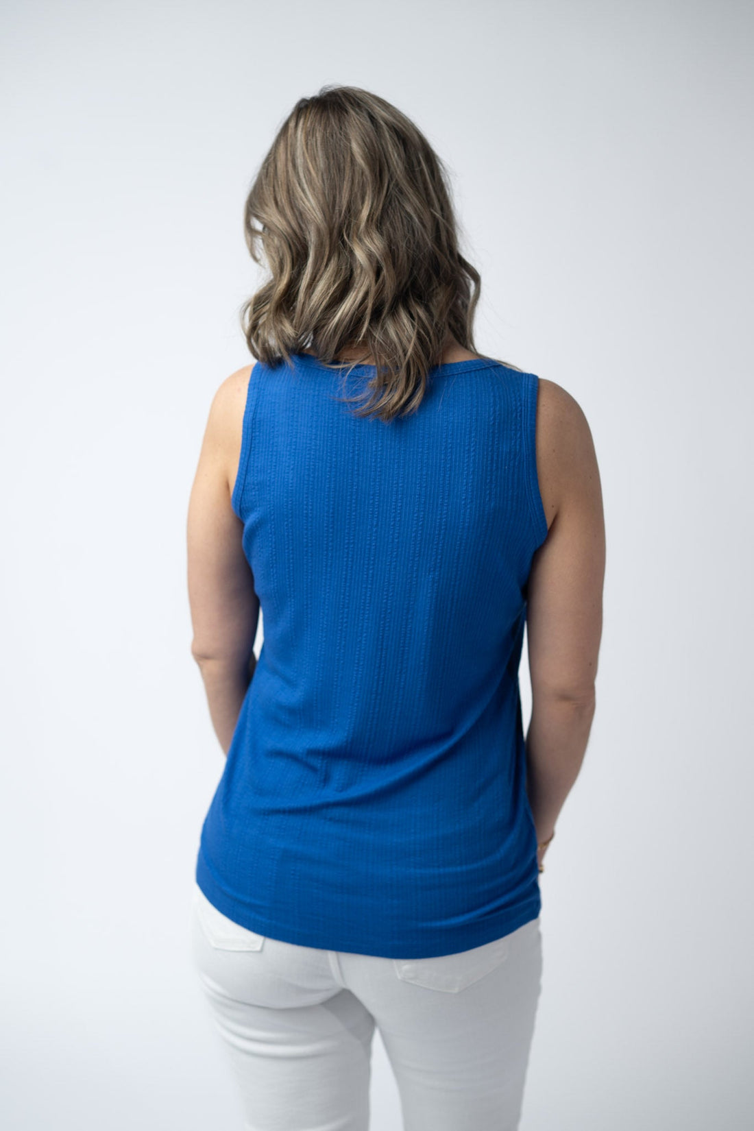 IN STOCK Mila Zipper Tank - Blue