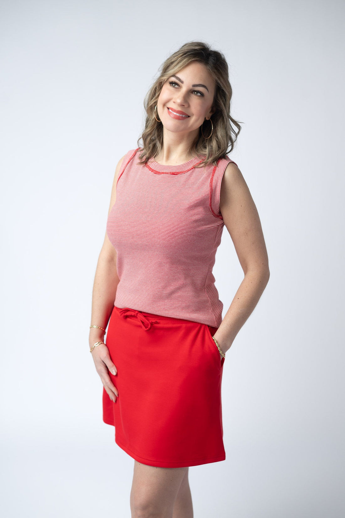 IN STOCK Serena Luxe Skort - Red