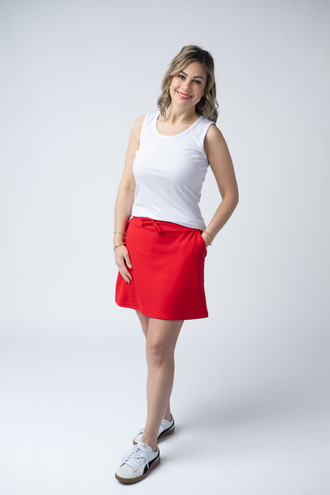 IN STOCK Serena Luxe Skort - Red