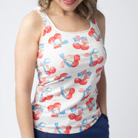 IN STOCK Romy Tank - Patriotic Cherries FINAL SALE