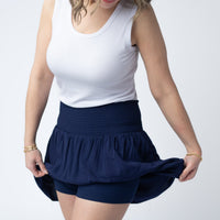 IN STOCK Roxie Ruffle Skort - Navy FINAL SALE