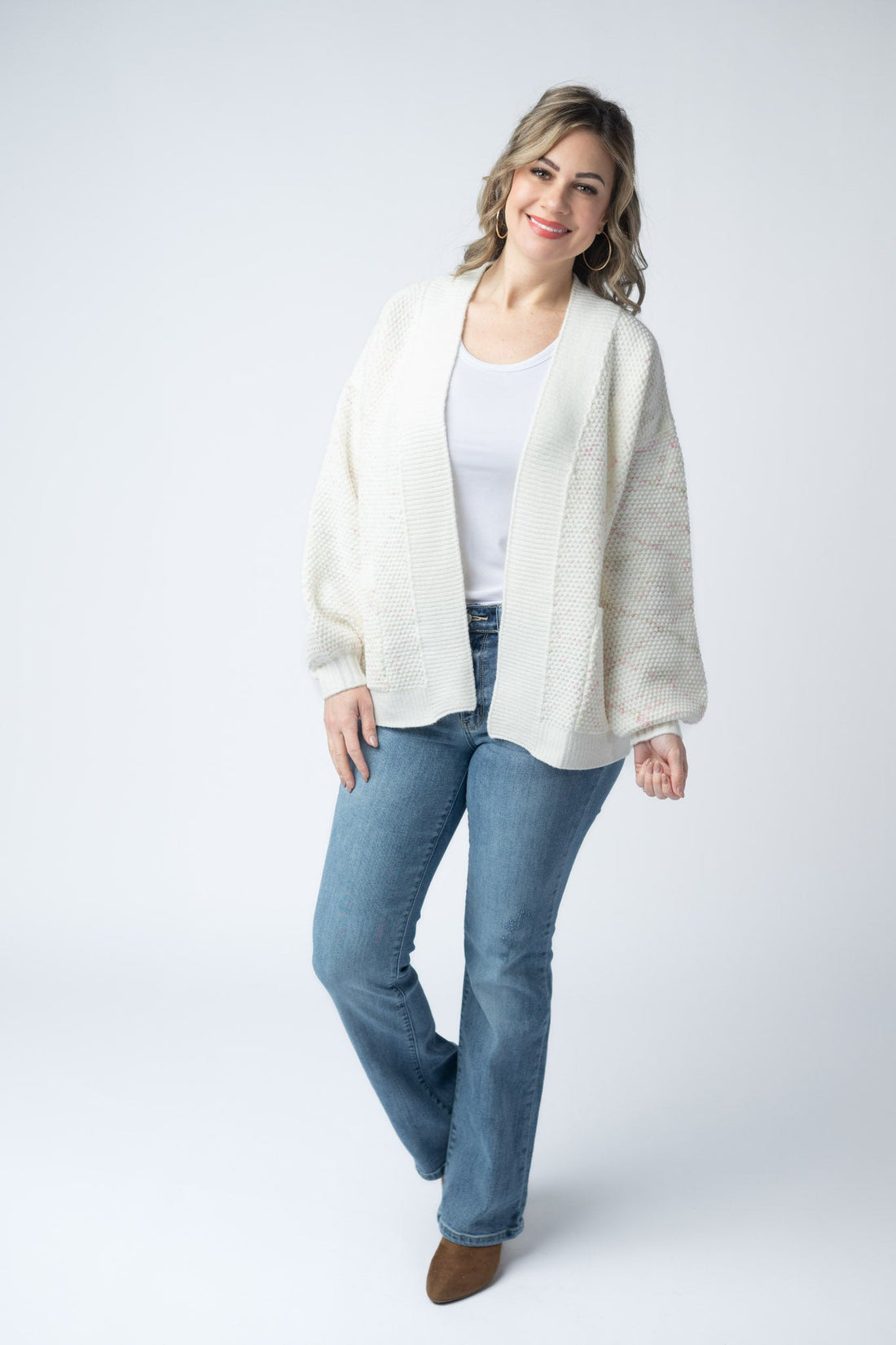 IN STOCK Kinsley Cardigan - Pink and Green Mix