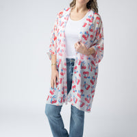 IN STOCK Patriotic Cherries Kimono FINAL SALE