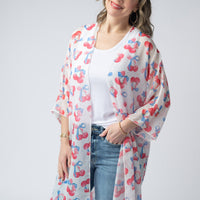 IN STOCK Patriotic Cherries Kimono FINAL SALE