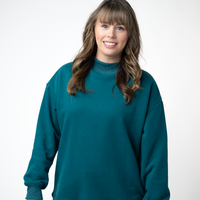 IN STOCK Marley Mock Neck Sweatshirt - Teal