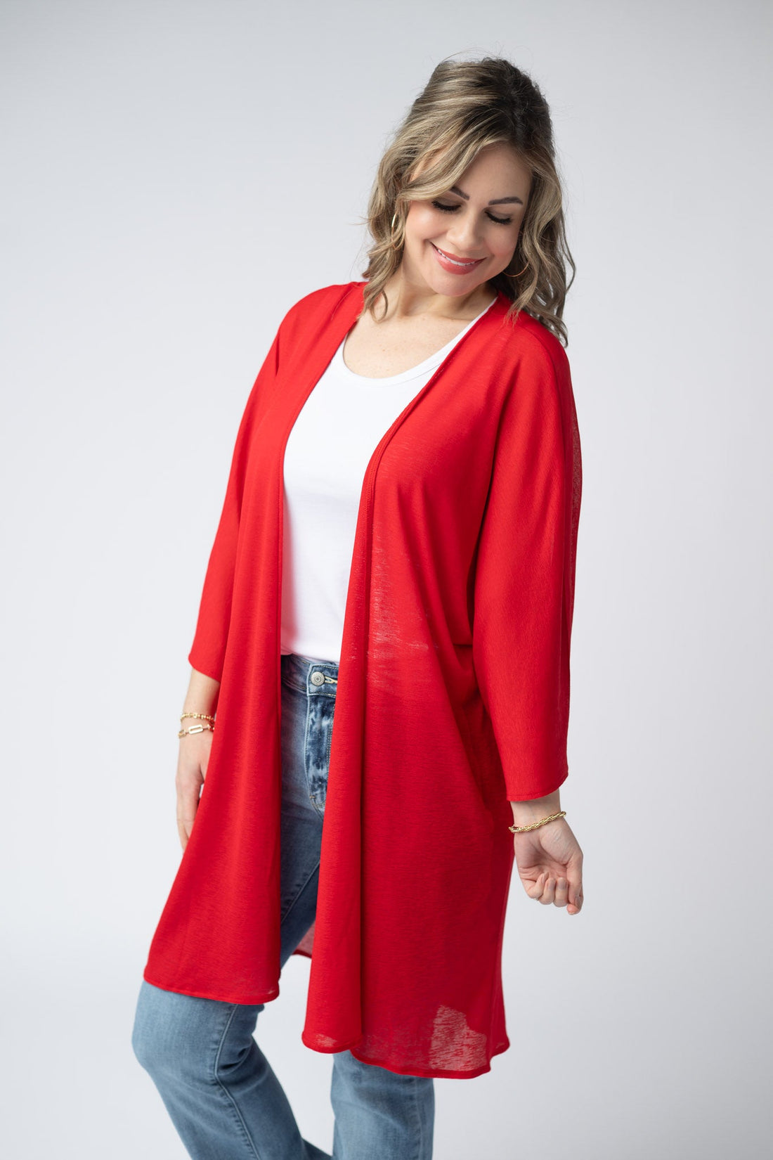 IN STOCK Ellie Cover-Up Kimono - Red