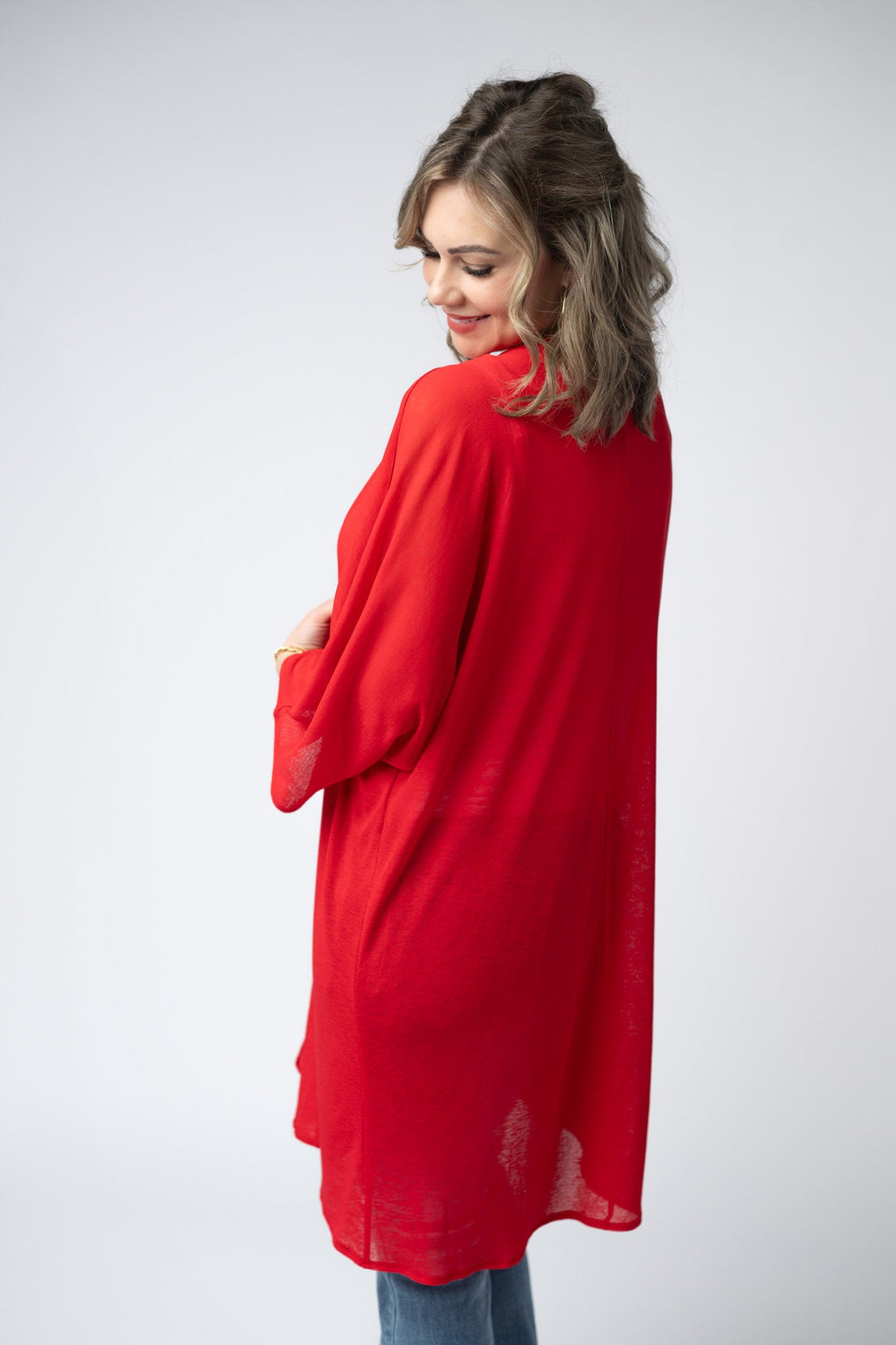 IN STOCK Ellie Cover-Up Kimono - Red