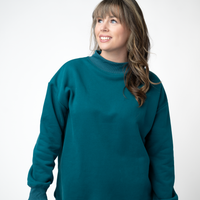IN STOCK Marley Mock Neck Sweatshirt - Teal
